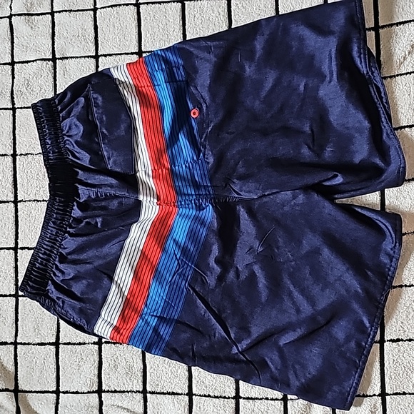 STUNNING BURNSIDE NAVY SWIM TRUNKS - Picture 7 of 10